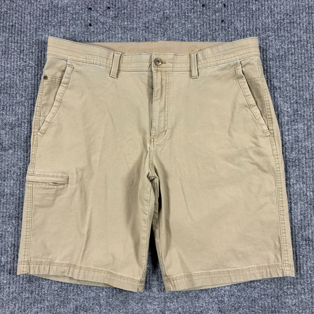 Weatherproof Cargo Shorts Mens Size 36W Regular Fit Beige Outdoor Mid Rise